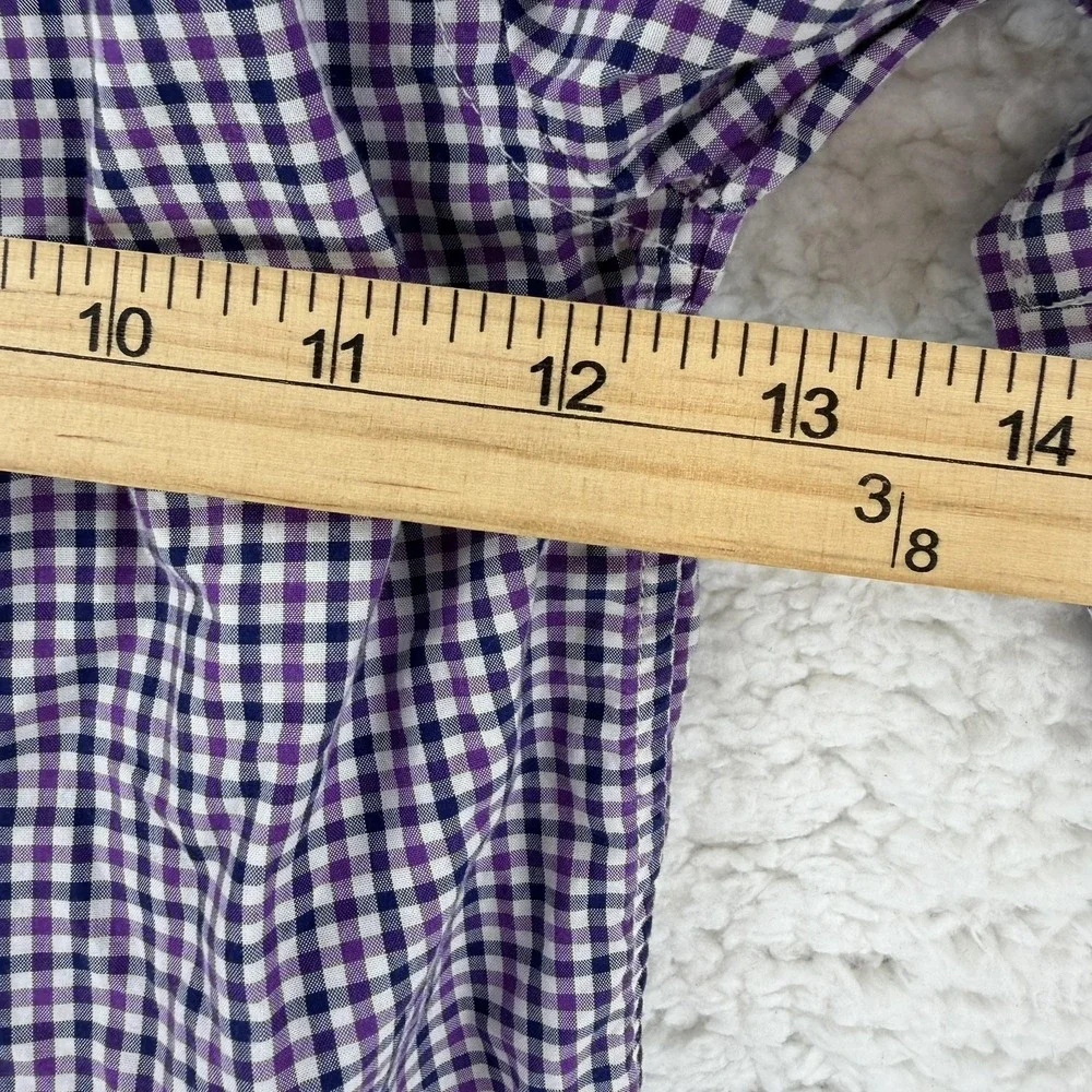Ralph‎ Lauren Dress Shirt Boys 5 Purple Gingham Button Down Long Sleeve Logo